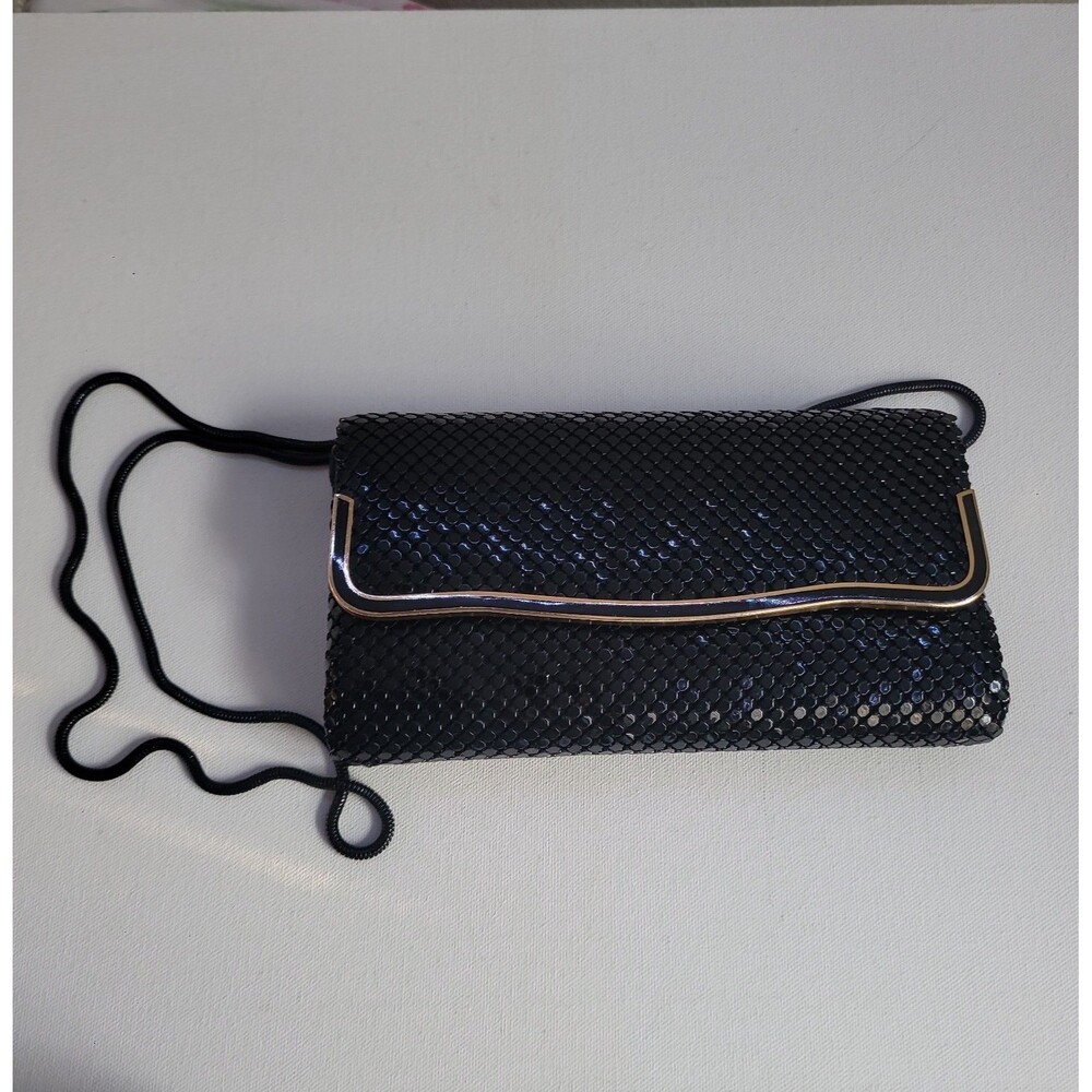 La Regale Black Mesh Shoulder Bag